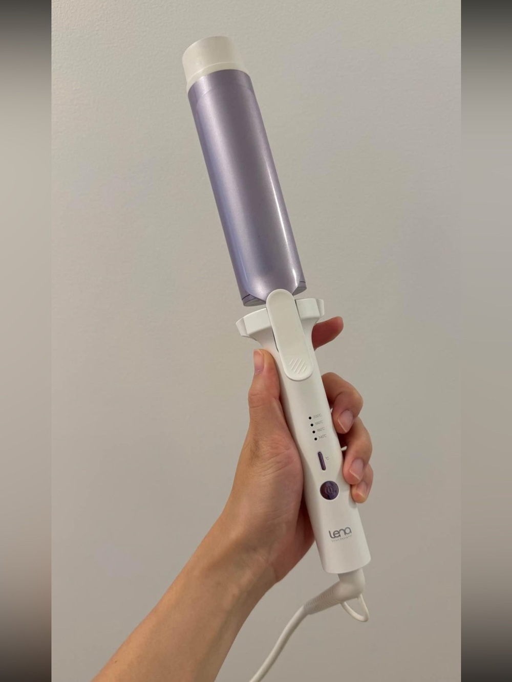 Lena Men's Curling Wand - Lilac and White Finish
